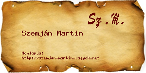Szemján Martin névjegykártya